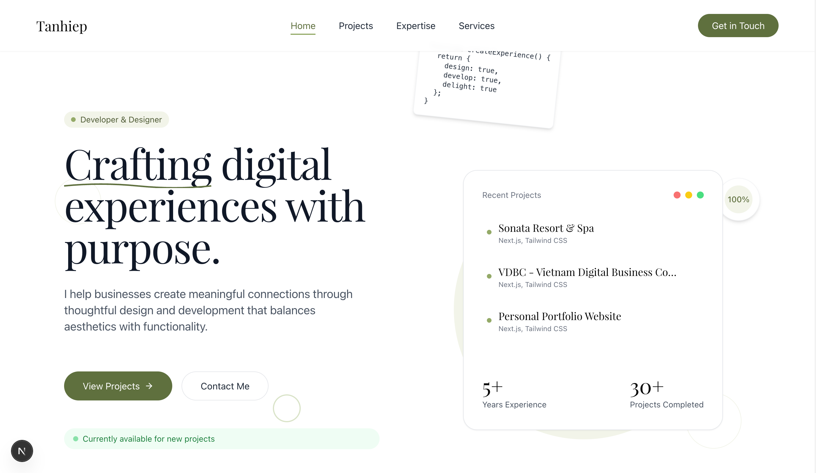 Personal Portfolio Website